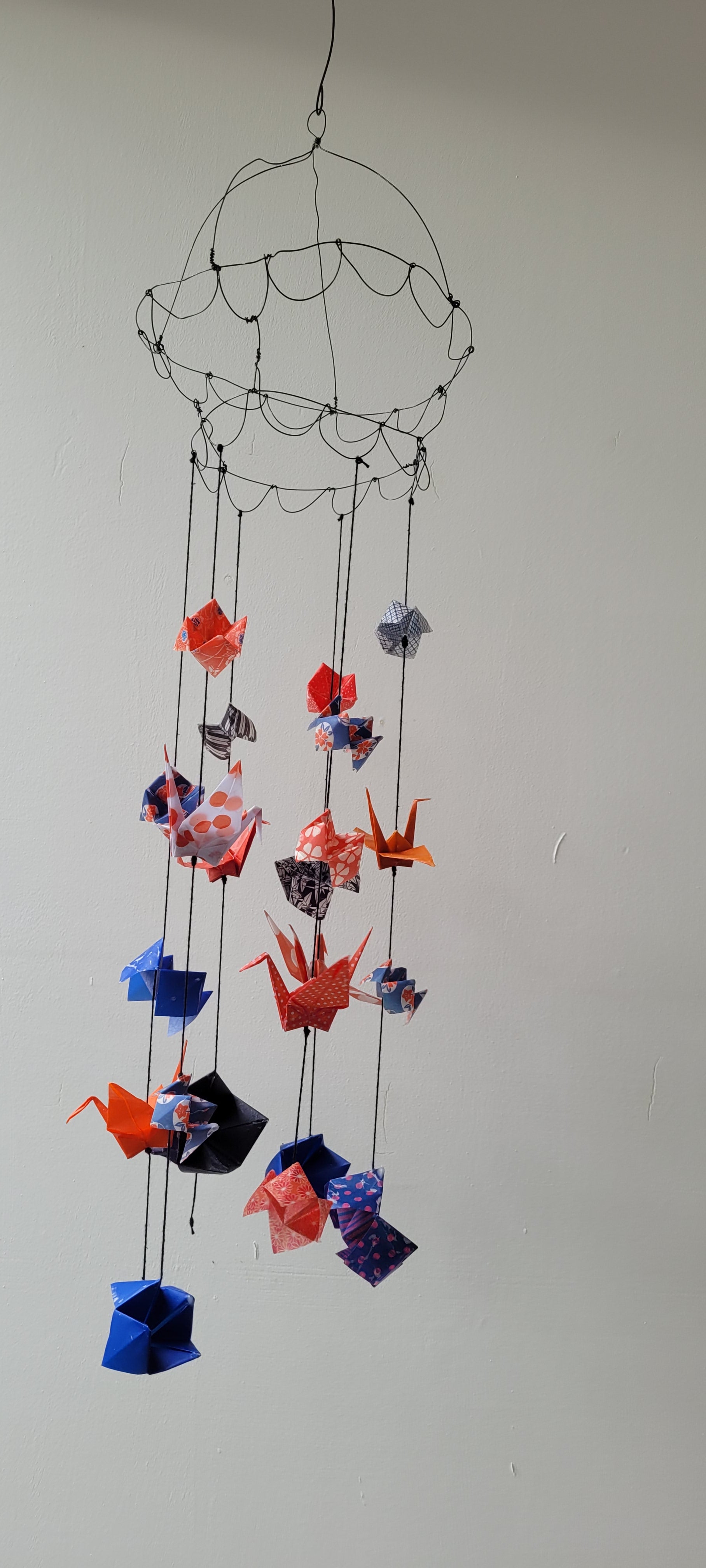 Wire Carousel and Origami Mobile