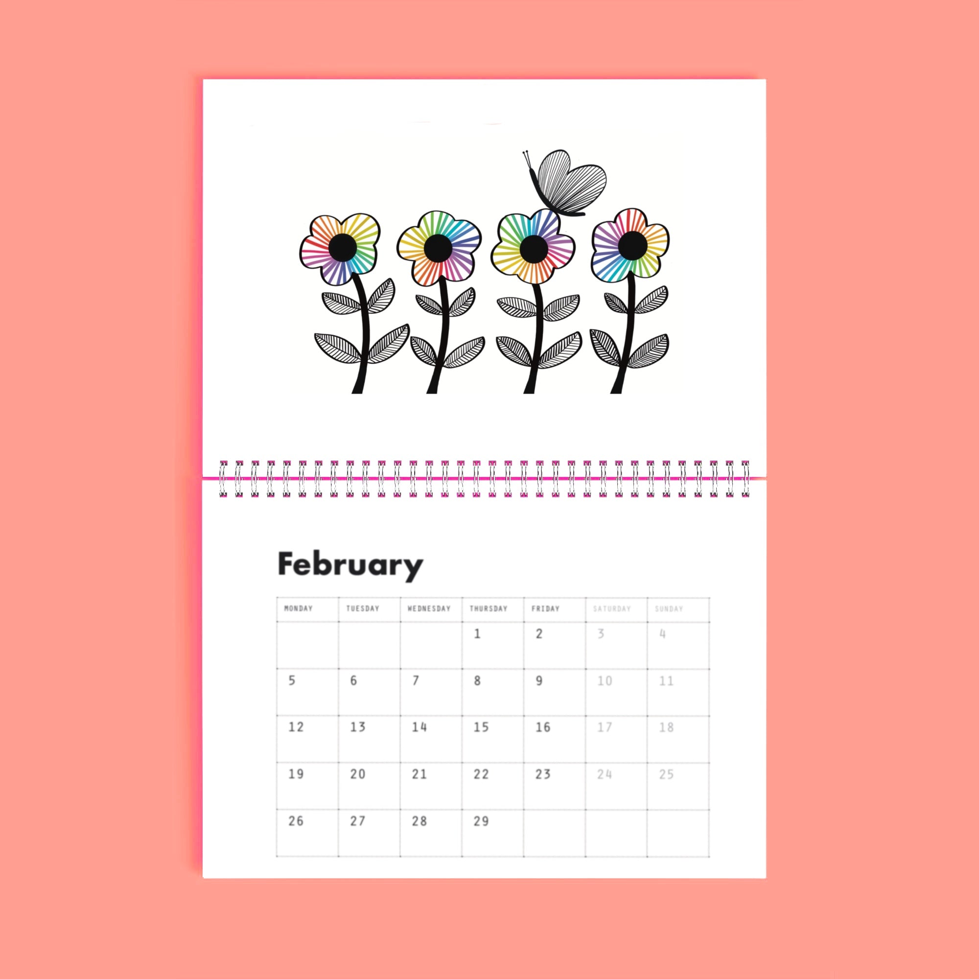 A4 Calendar 2026 including postage