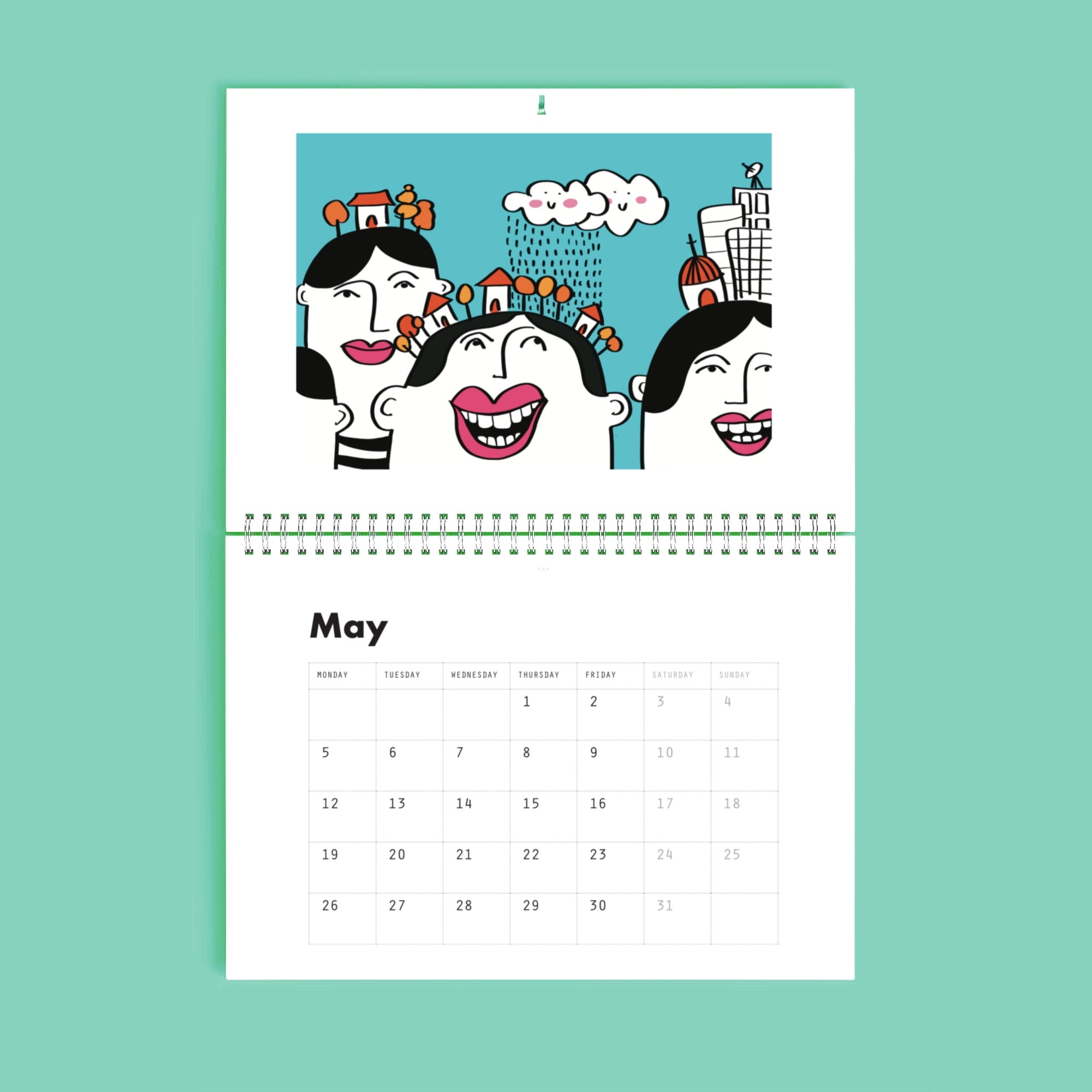 A4 Calendar 2026 including postage