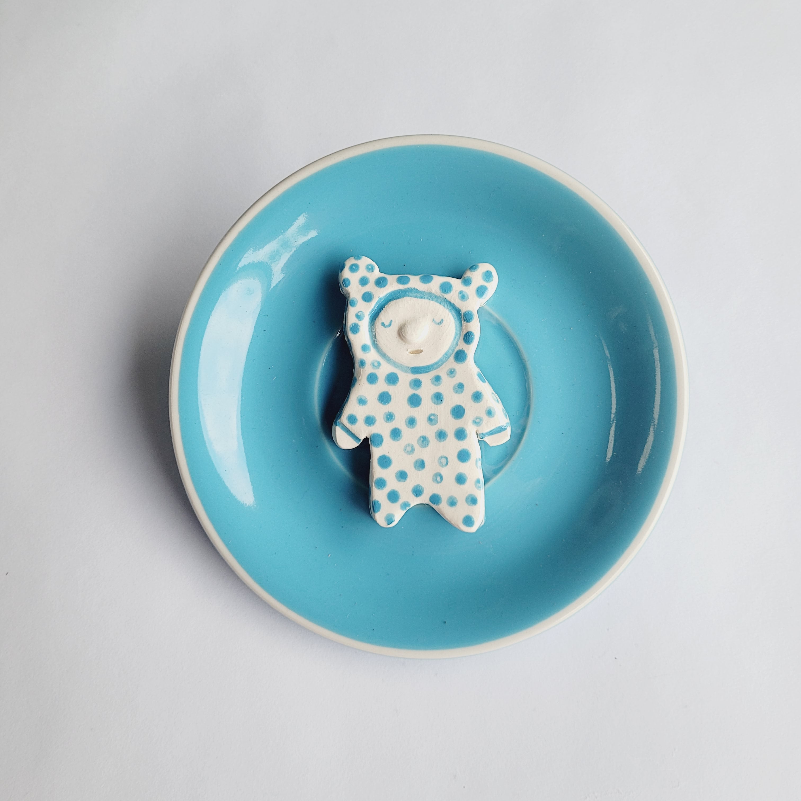 Wall Plate, Spotty Blue Bear